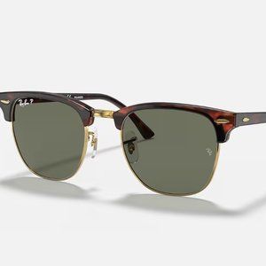 Ray-Ban Clubmaster RB3016 W0366 51-21 Classic Red Havana Frame Green Lenses